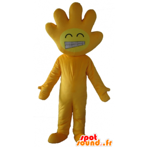 Mascot amarelo, com a mão em forma de cabeça - MASFR24420 - Mascotes não classificados