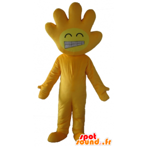 Mascotte jaune, avec la tête en forme de main - MASFR24420 - Mascottes non-classées