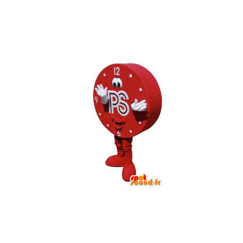 Mascot rode klok van reuzegrootte - MASFR006688 - mascottes objecten