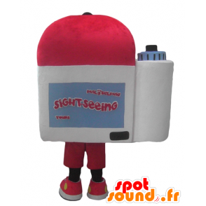 Mascotte d'appareil photo, avec une casquette rouge - MASFR24423 - Mascottes d'objets