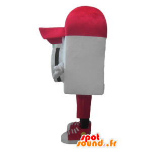 Macchina fotografica Mascotte, con un berretto rosso - MASFR24423 - Mascotte di oggetti