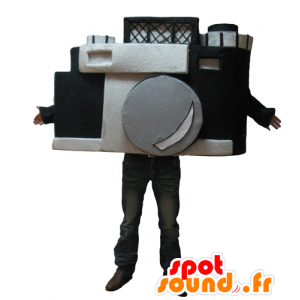 Camera mascotte, zwart en wit, reuze - MASFR24424 - mascottes objecten