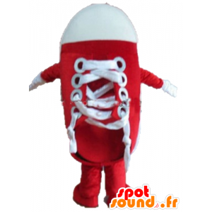 Mascota del gigante de zapatos, de color rojo y blanco de baloncesto - MASFR24430 - Mascotas de objetos