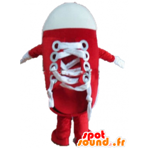 Mascot giant shoe, red and white basketball - MASFR24430 - Mascots of objects