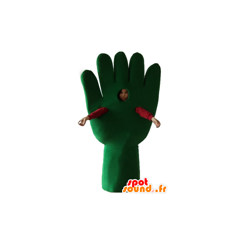 Glove-Maskottchen, grün handRiesen - MASFR24432 - Maskottchen von Objekten