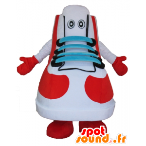 Basketbal mascotte, witte schoenen, rood, blauw en zwart - MASFR24434 - mascottes objecten