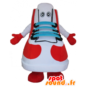 Basketmaskot, vit, röd, blå och svart sko - Spotsound maskot
