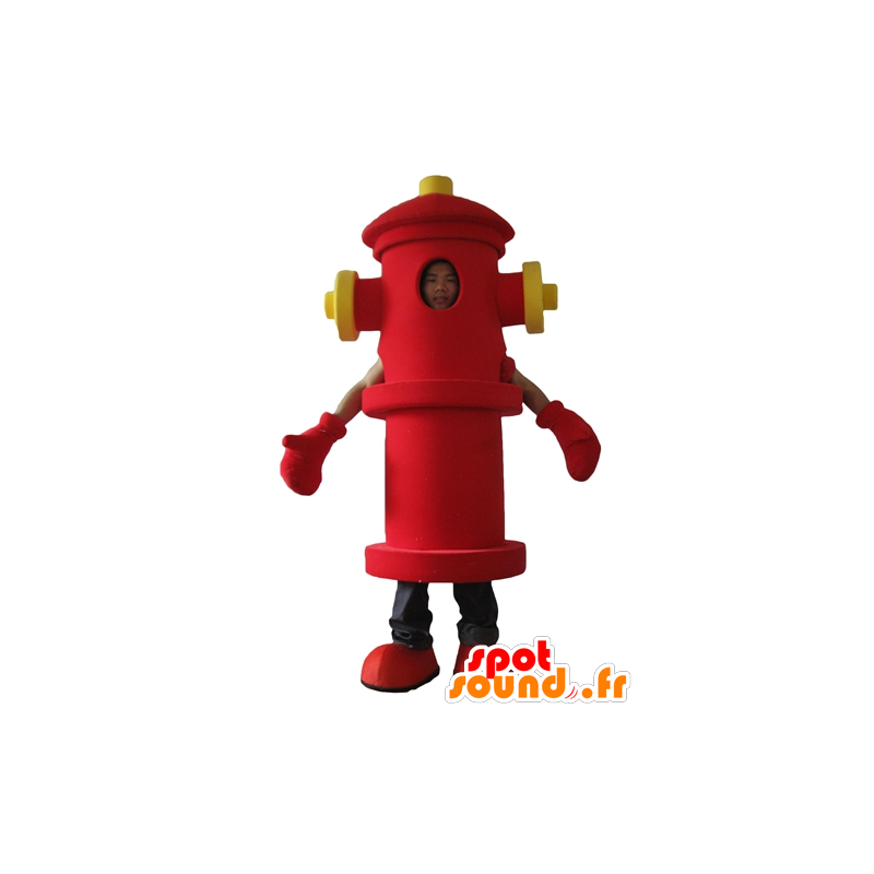 Bocca mascotte gigante fuoco rosso e giallo - MASFR24438 - Mascotte di oggetti