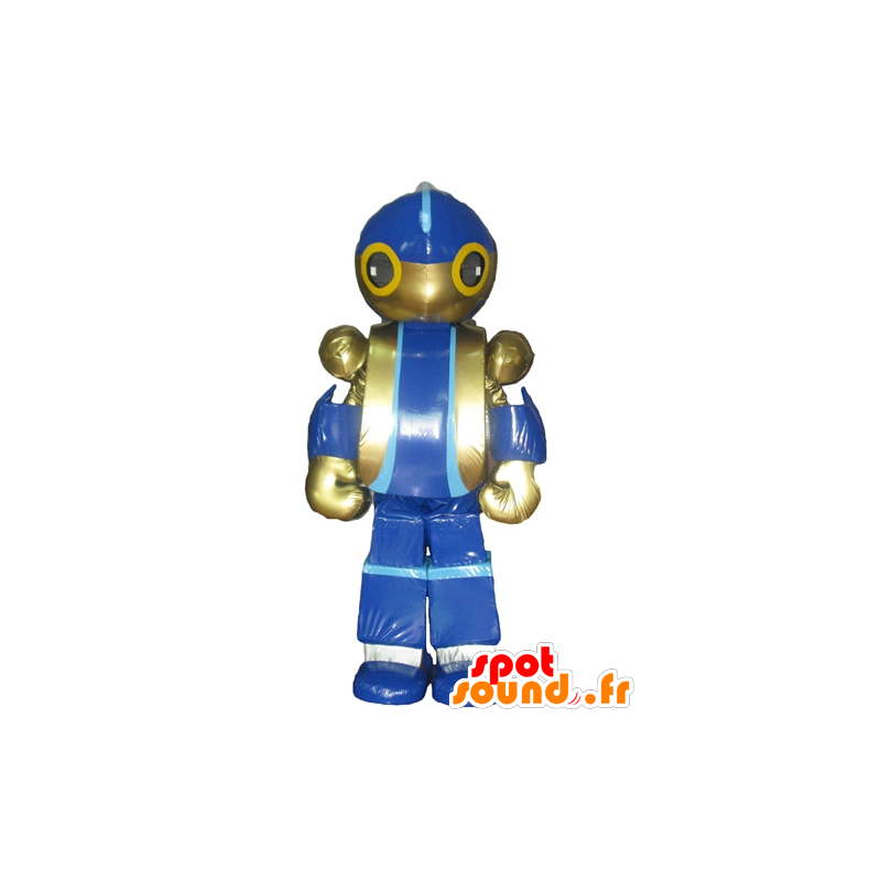 Roboter-Maskottchen, blauen und goldenen Spielzeugriese - MASFR24443 - Maskottchen der Roboter