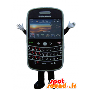 Mascotte de téléphone portable, noir, de BlackBerry géant - MASFR24448 - Mascottes de téléphones