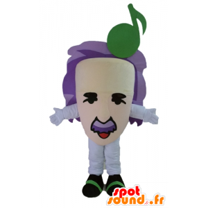 Giant head mascot, musician with purple hair - MASFR24450 - Heads of mascots