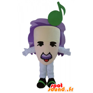 Mascote cabeça gigante, músico com cabelo roxo - MASFR24450 - cabeças de mascotes