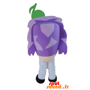 Mascote cabeça gigante, músico com cabelo roxo - MASFR24450 - cabeças de mascotes