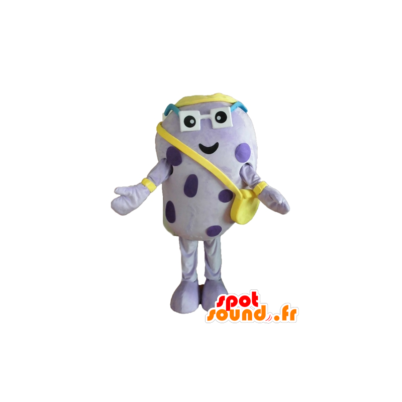 Mascot purple insect, pea potato, giant, funny - MASFR24451 - Mascots insect