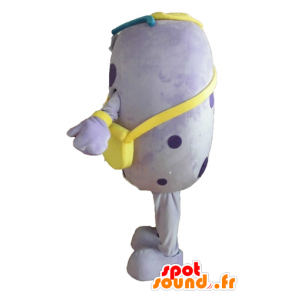 Mascotte d'insecte violet, de patate à pois, géante et rigolote - MASFR24451 - Mascottes Insecte