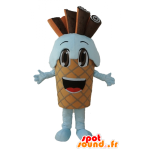 Cono mascotte ghiaccio gigante di cioccolato - MASFR24453 - Mascotte di fast food