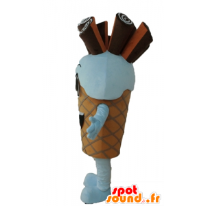 Cono mascotte ghiaccio gigante di cioccolato - MASFR24453 - Mascotte di fast food