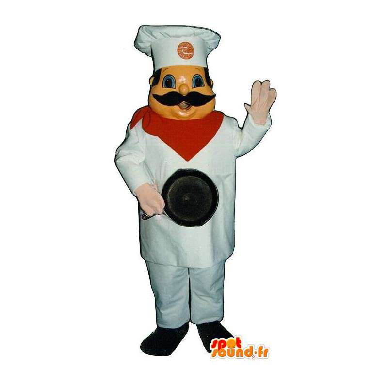 Mascotte hoofd aanpasbare kok. Chief Costume - MASFR006693 - man Mascottes
