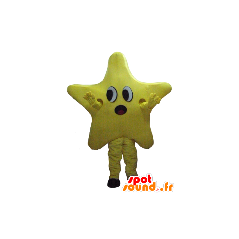 Mascotte estrella amarilla gigante, lindo, para el asombro - MASFR24460 - Mascotas sin clasificar