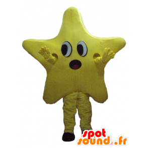 Maskot gigantisk gul stjerne, søt, til forbauselse - MASFR24460 - Ikke-klassifiserte Mascots