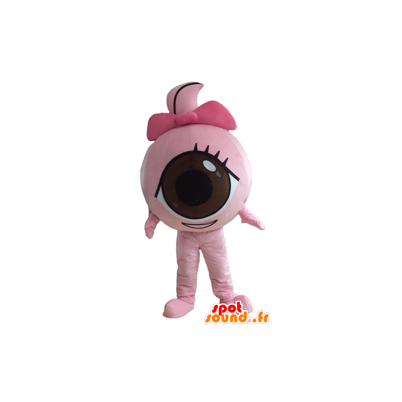 Mascot gigantiske øyne, rosa, runde og søt - MASFR24461 - Ikke-klassifiserte Mascots