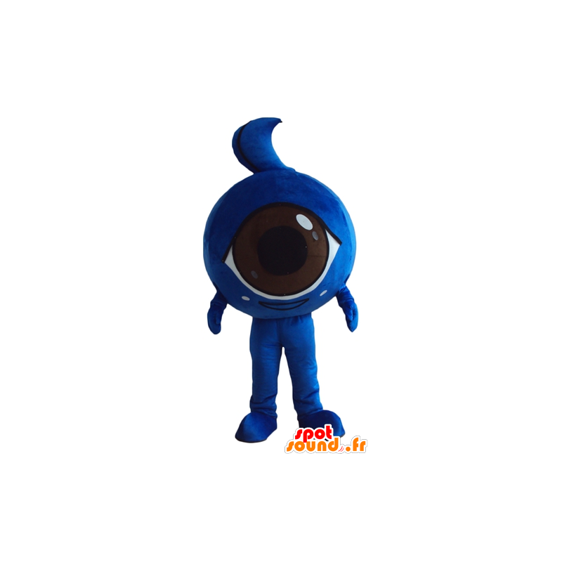 Kæmpe øjenmaskot, rund og sød blå - Spotsound maskot kostume