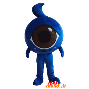Kæmpe øjenmaskot, rund og sød blå - Spotsound maskot kostume
