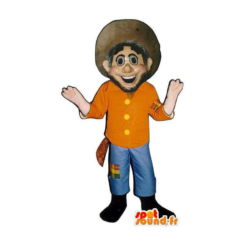 Cowboy mascotte. Western Costume - MASFR006695 - man Mascottes