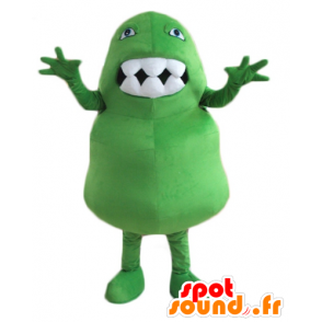Groene dinosaurus mascotte, reus en plezier - MASFR24464 - Dinosaur Mascot