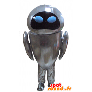 Mascot kovově šedá robot s modrýma očima - MASFR24465 - Maskoti roboty