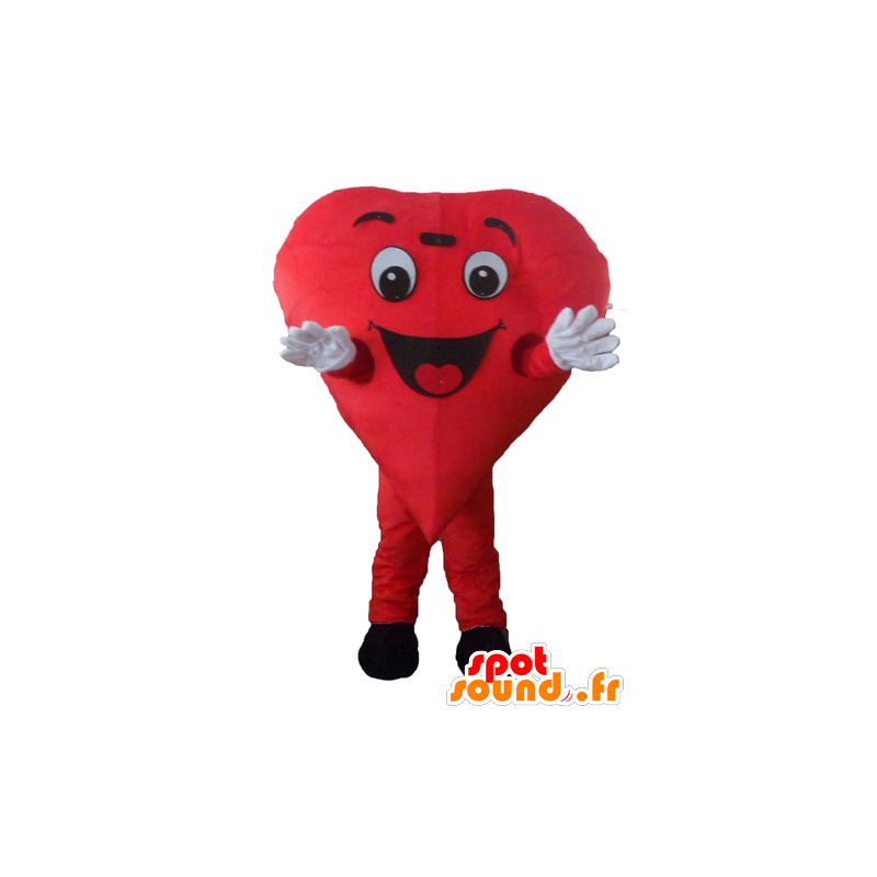 Mascota del corazón rojo, gigante y sonriente - MASFR24466 - Valentine mascota