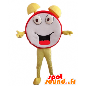 Wake mascotte rosso, giallo e bianco, divertente e sorridente - MASFR24467 - Mascotte di oggetti