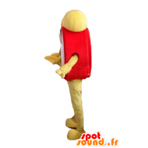 Mascote alarme vermelho, amarelo e branco, engraçado e sorrindo - MASFR24467 - objetos mascotes