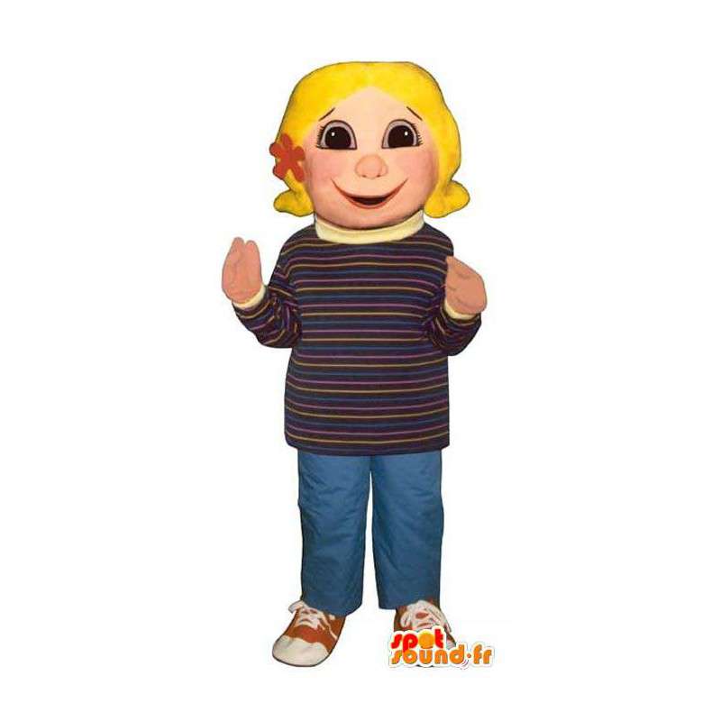 Mascotte de petite fille blonde. Costume de fillette - MASFR006697 - Mascottes Garçons et Filles