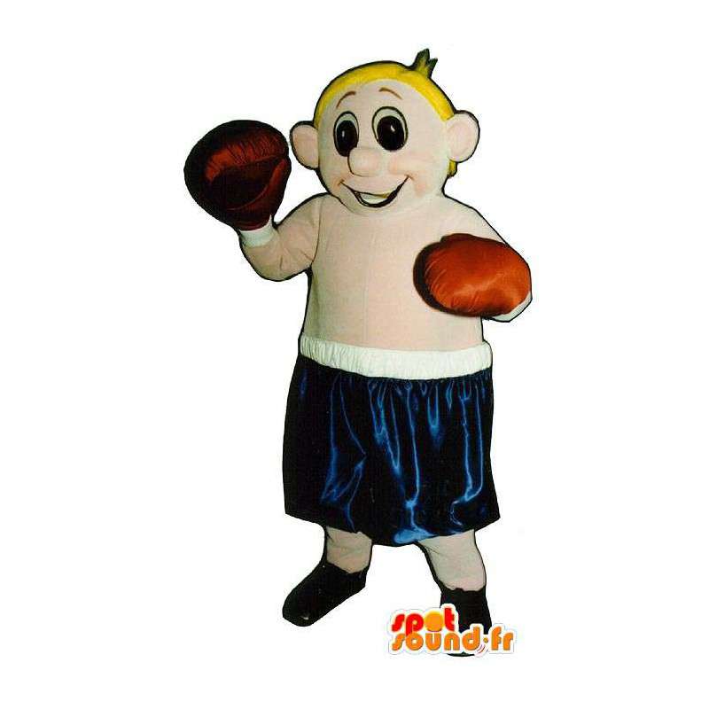 Mascot boxeador loiro. Costumes do pugilista - MASFR006698 - Mascotes homem