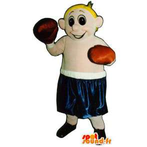 Mascot boxeador loiro. Costumes do pugilista - MASFR006698 - Mascotes homem