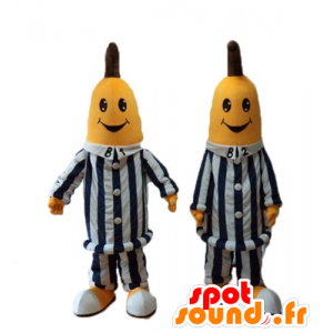 Banane in pigiama mascotte, cartone animato australiano - MASFR24480 - Mascotte di frutta