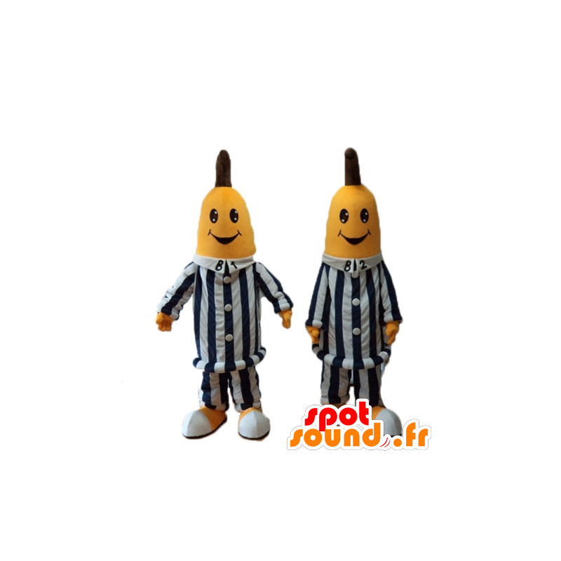 Bananas in pajamas mascots, cartoon Australian - MASFR24480 - Fruit mascot