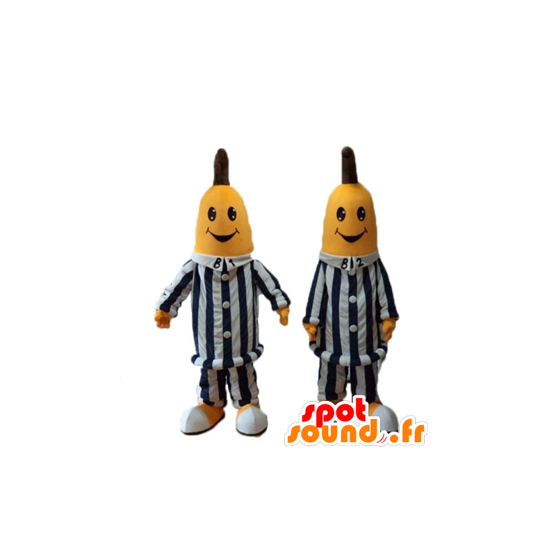 Bananas in Pyjamas Maskottchen, Cartoon Australian - MASFR24480 - Obst-Maskottchen