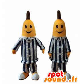 Bananas in pajamas mascots, cartoon Australian - MASFR24480 - Fruit mascot