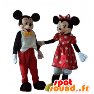 2 mascotes, Minnie e Mickey Mouse, sortidas, muito bem sucedida - MASFR24483 - Mickey Mouse Mascotes