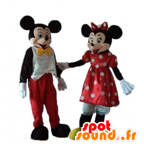 2 maskotter, Minnie og Mickey Mouse, assorterede, meget