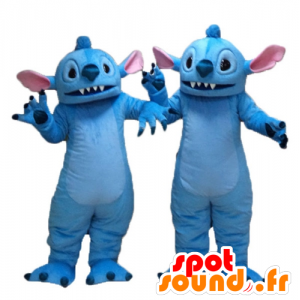 2 mascottes de Stitch, l’extra-terrestre de Lilo et Stitch - MASFR24487 - Mascottes Personnages célèbres