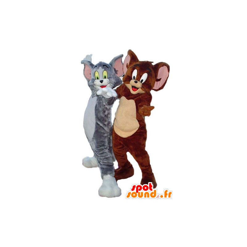 Tom og Jerry maskot, kjente figurer fra Looney Tunes - MASFR24489 - Mascottes Tom and Jerry