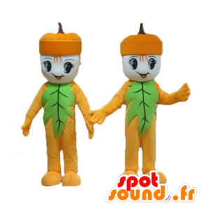 2 mascotas bellotas, hombre amarillo y verde - MASFR24491 - Mascotas sin clasificar