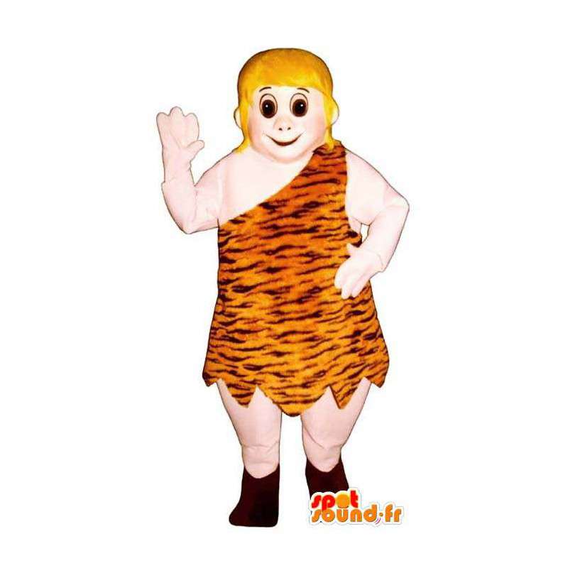 Mascot prehistoric man with his animal skin - MASFR006700 - Human mascots