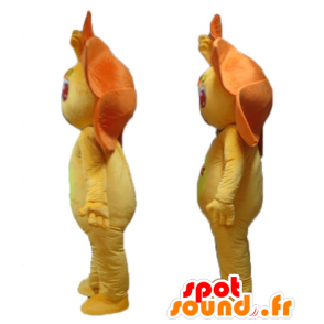 2 mascottes van oranje en gele bloemen, lelies - MASFR24498 - mascottes planten