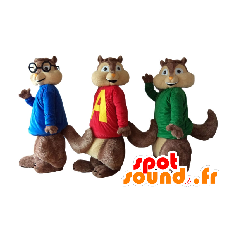 3 mascotas ardillas, Alvin y las ardillas - MASFR24514 - Personajes famosos de mascotas