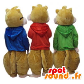 3 mascotte scoiattoli, Alvin Superstar - MASFR24515 - Famosi personaggi mascotte