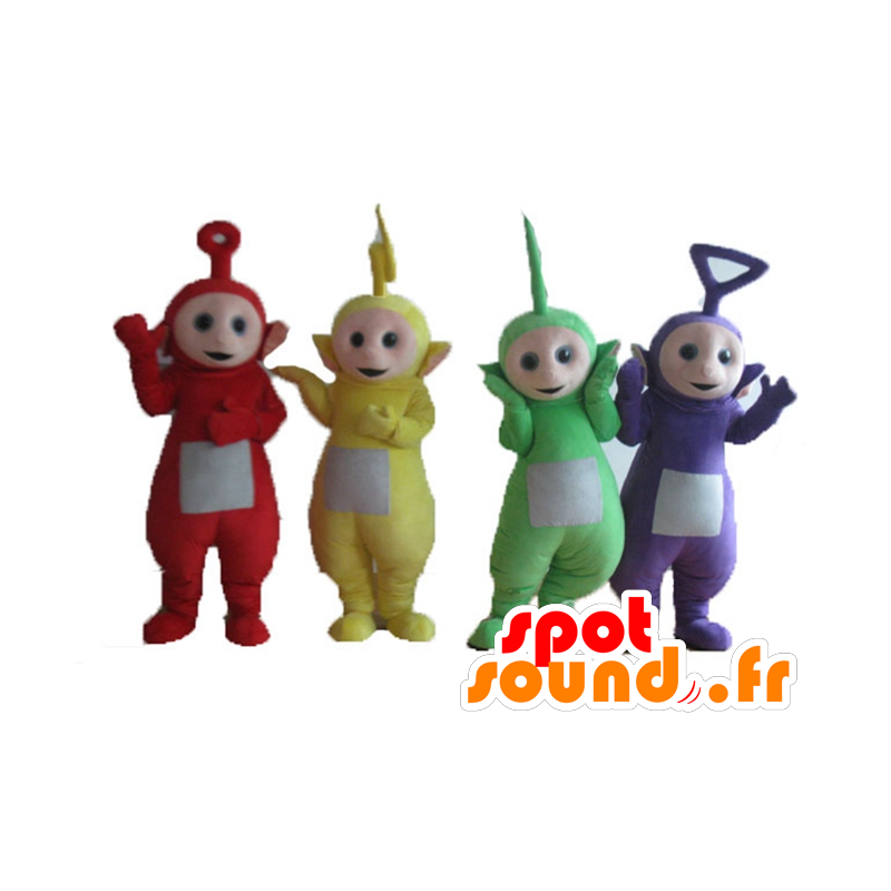 4 maskoter Teletubbies, fargerike figurer av TV-serier - MASFR24517 - Teletubbies Mascot